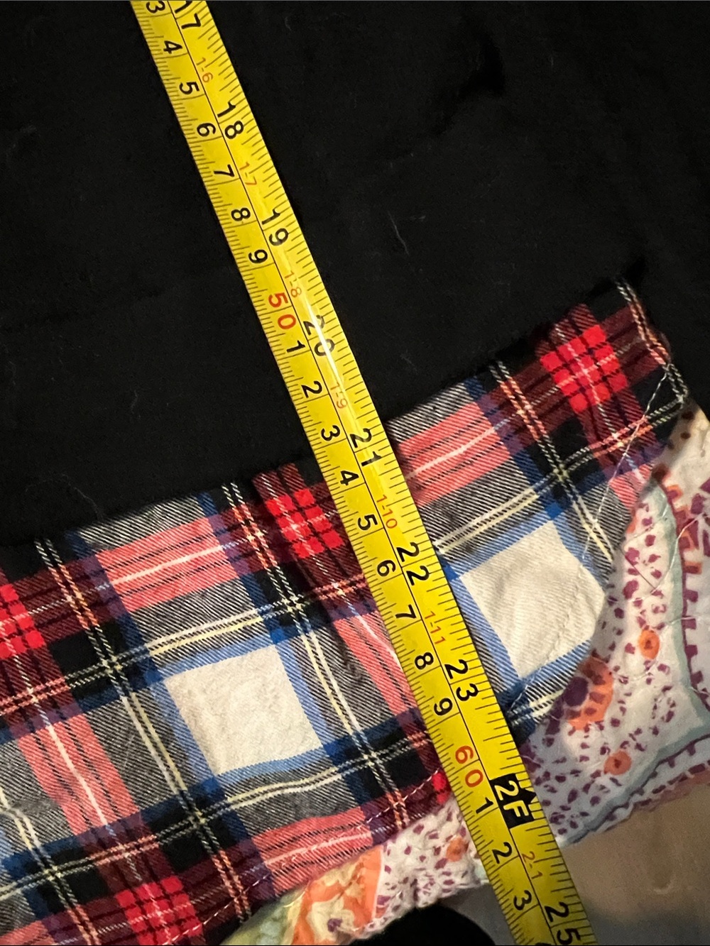 J. Crew Black Sweater with Red & Blue Plaid Shirt Detail - Picture 7 of 8